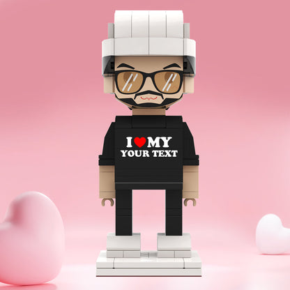 Valentine's Day Gifts Custom Brick Figures Personlized Text Brick Figures I LOVE My XXX Brick Figures