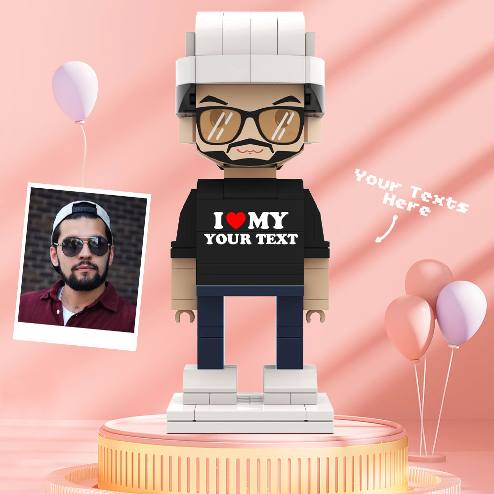 Valentine's Day Gifts Custom Brick Figures Personlized Text Brick Figures I LOVE My XXX Brick Figures