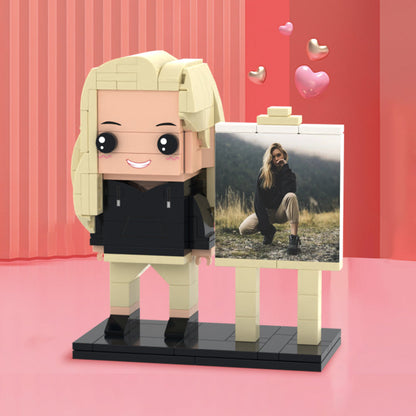 Valentine's Day Gifts Customizable 1 Person Custom Brick with Frame Figures Small Particle Block Toy